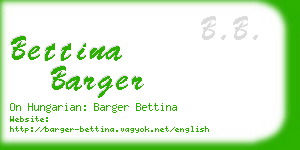 bettina barger business card